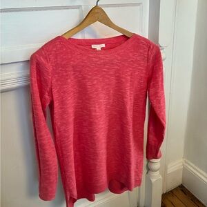 Eileen Fisher Vibrant Melon-Colored Knit Top